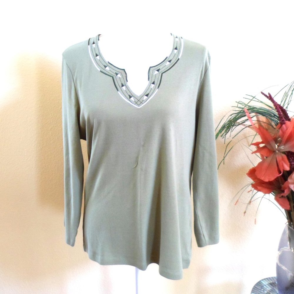 Cotton Green Long Sleeve Top